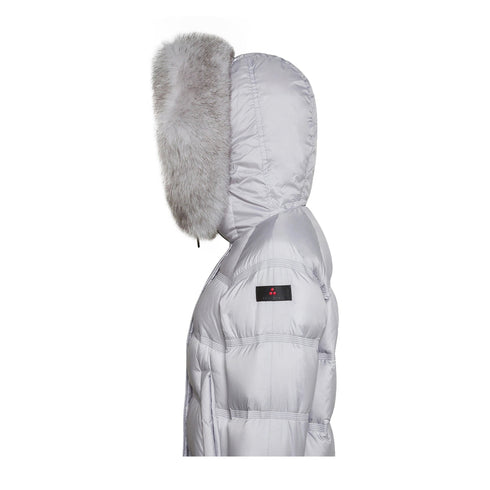 PEUTEREY Piumino medio Piumino Donna medio con pelliccia Grigio perla - Francavilla Moda